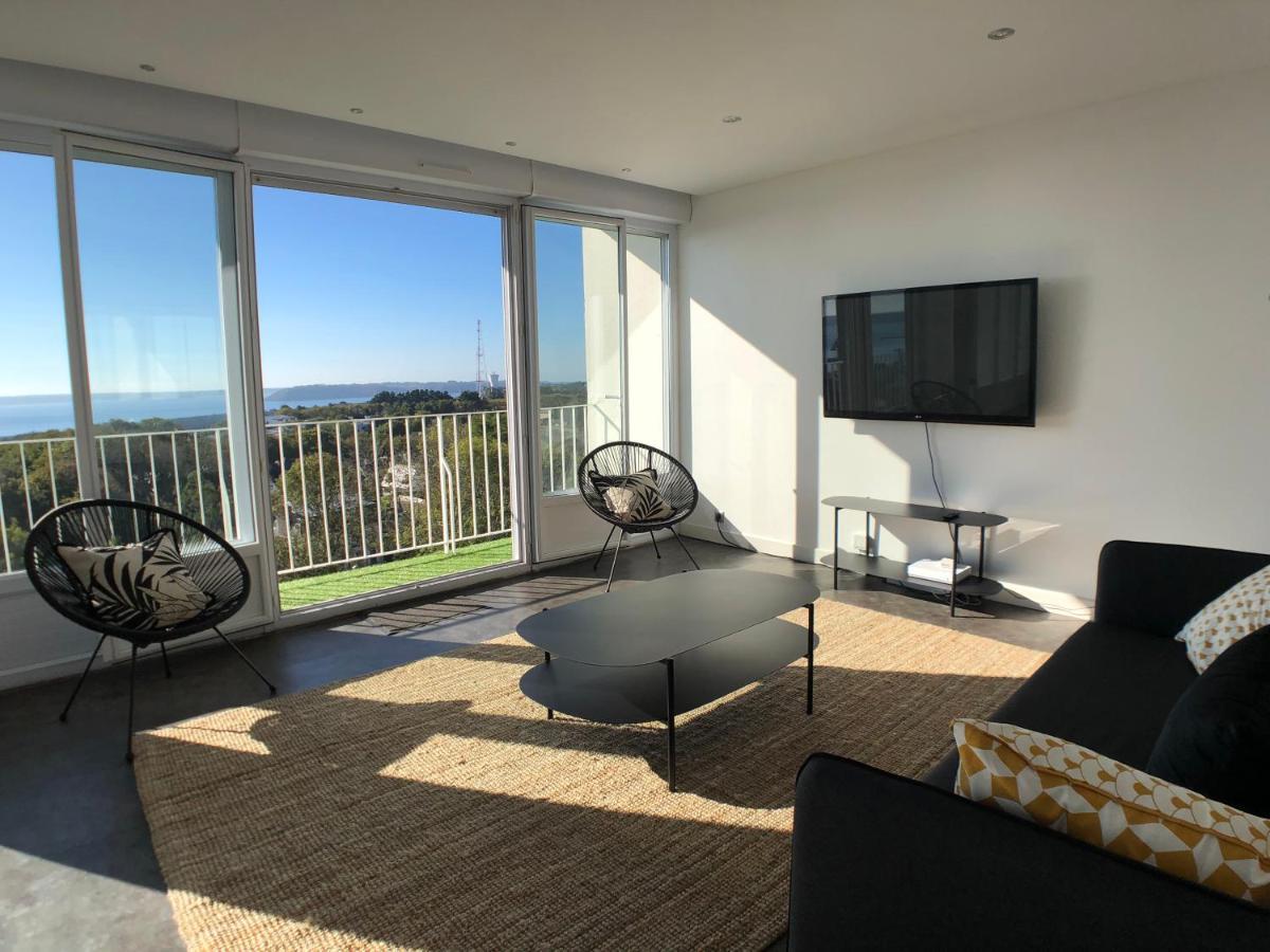 Superbe Appartement Avec Une Vue Mer Panoramique Brest Exteriör bild